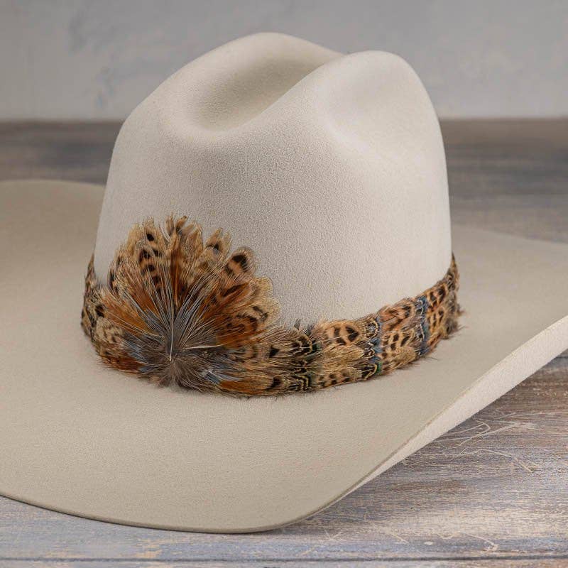 Feather Hat Band with Crest