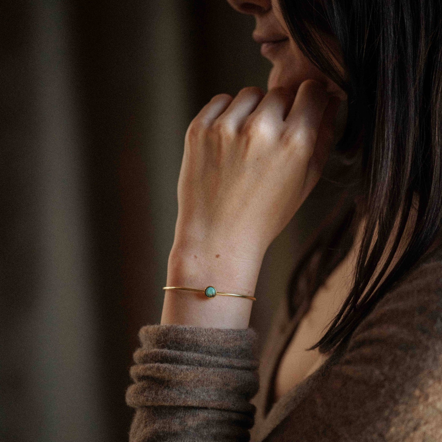Hyalite Stacker Turquoise Bracelet