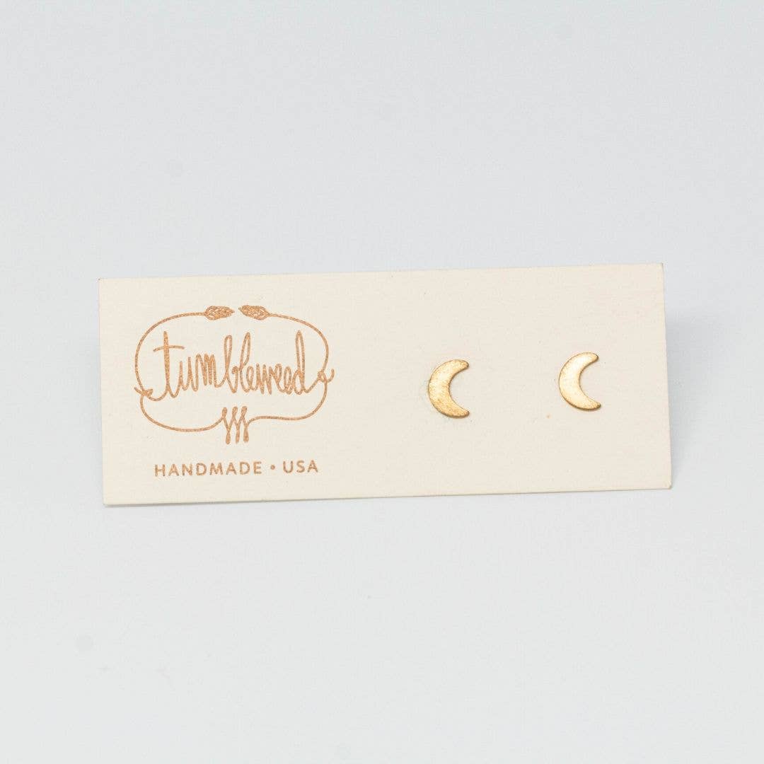 Brass Stud Earrings