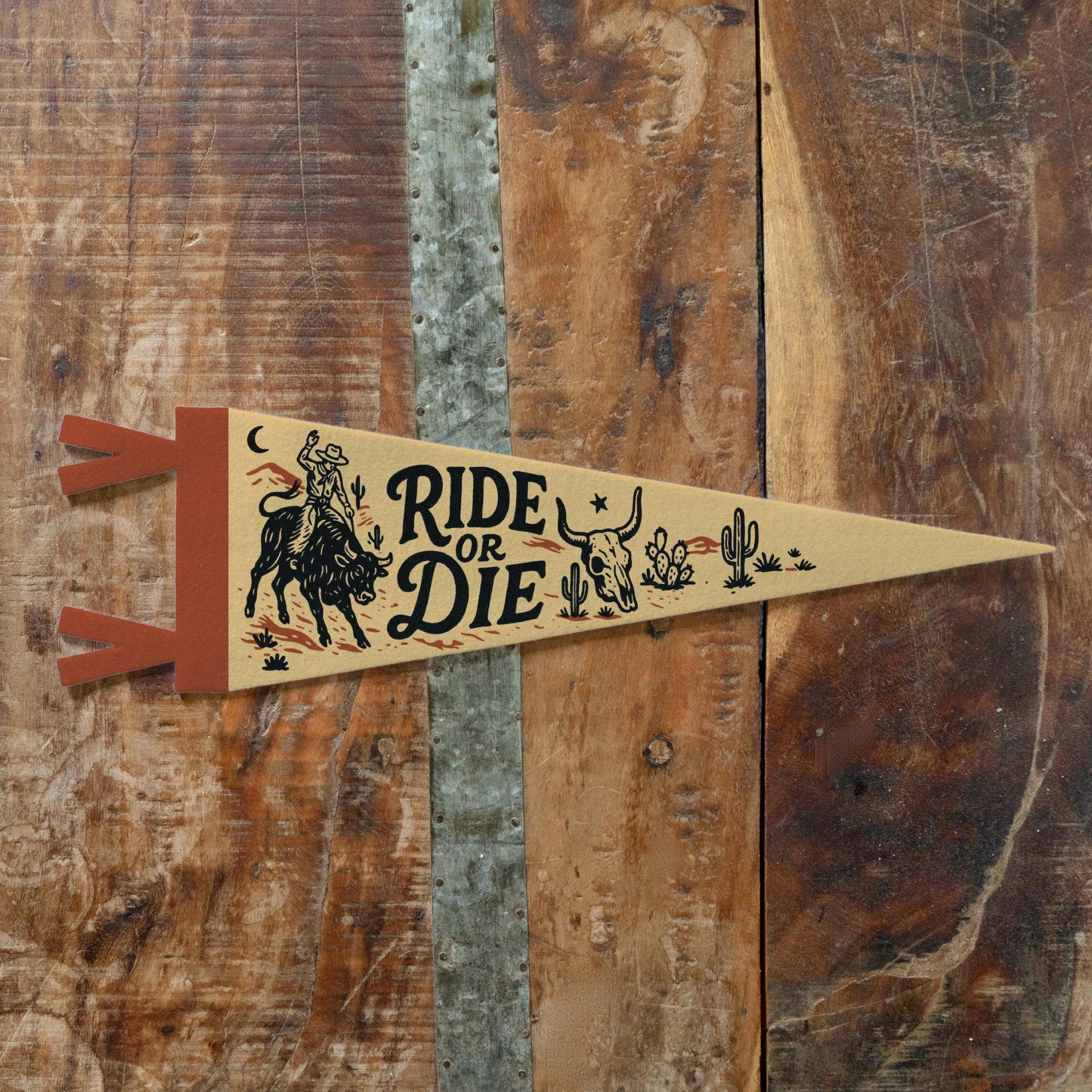 Ride or Die Felt Pennant