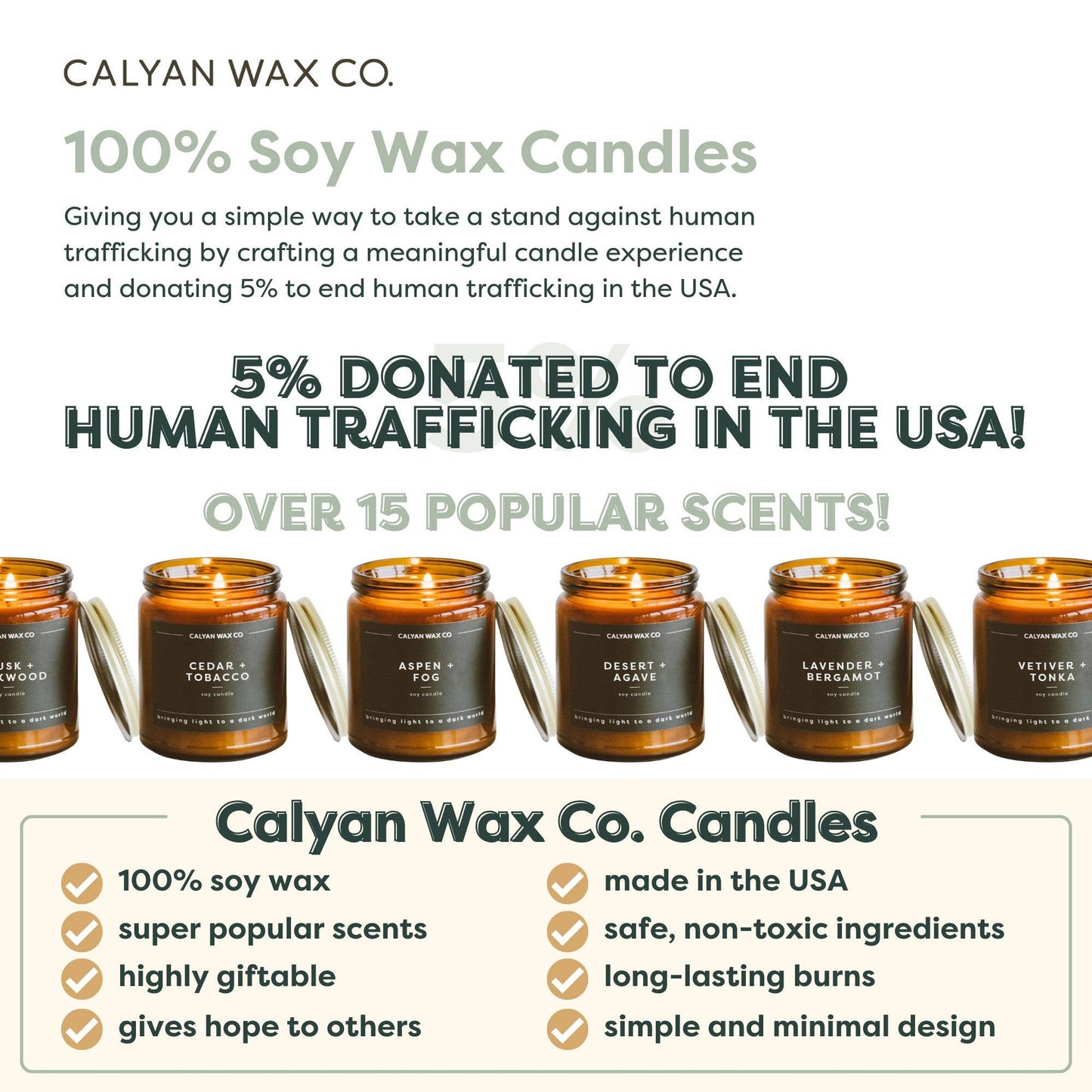 Smoke + Leather - Amber Jar Soy Candle