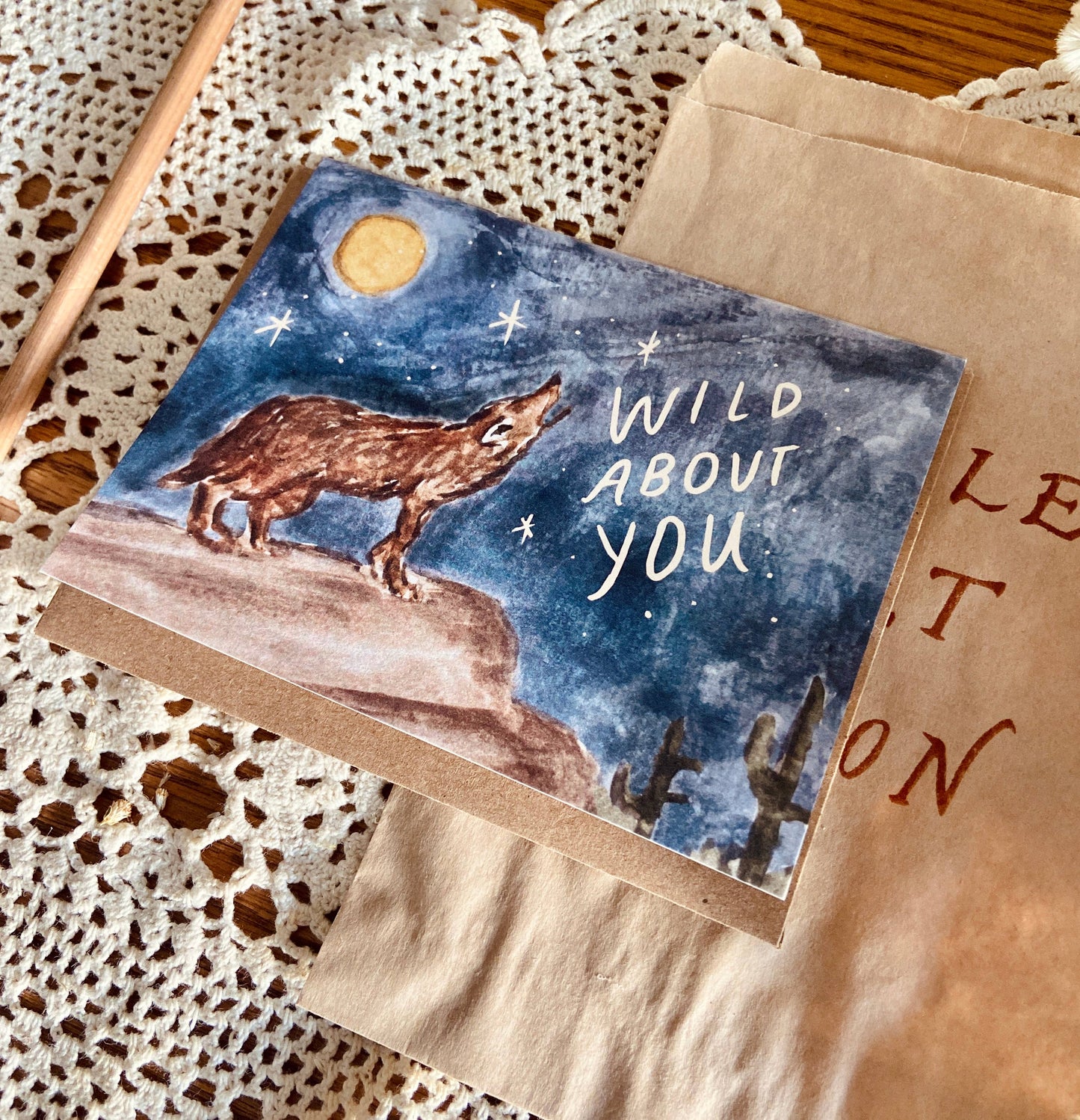 Wild About You Coyote Greeting Card
