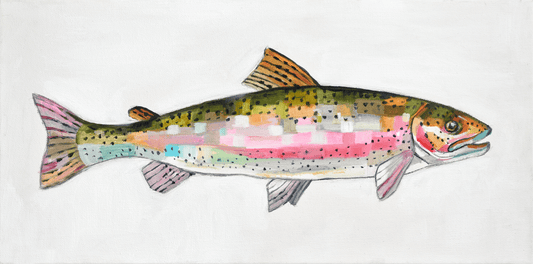 Rainbow Trout - archival ink print of original painting