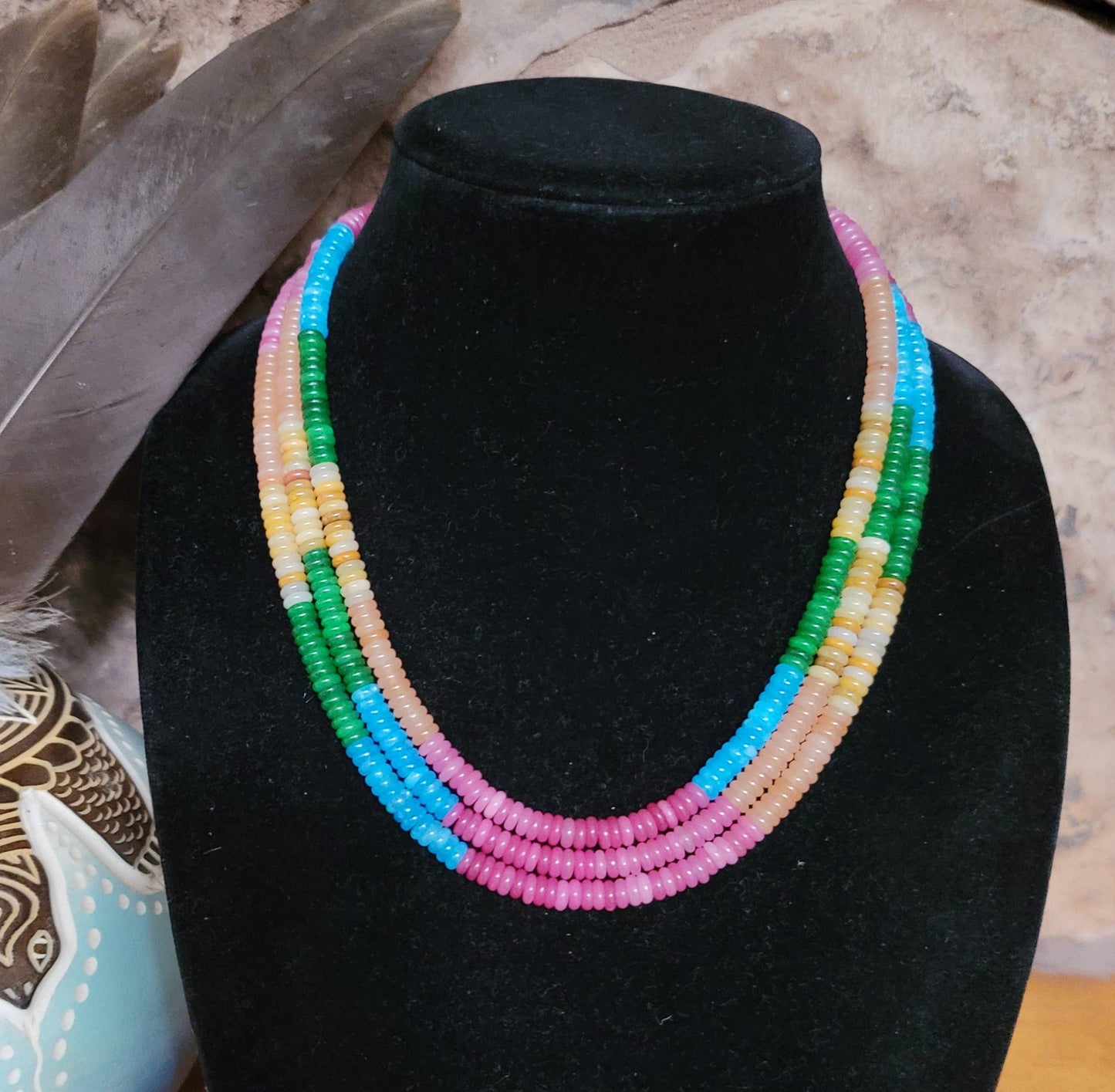 'Sedona' Navajo Made Necklace, Single Strand