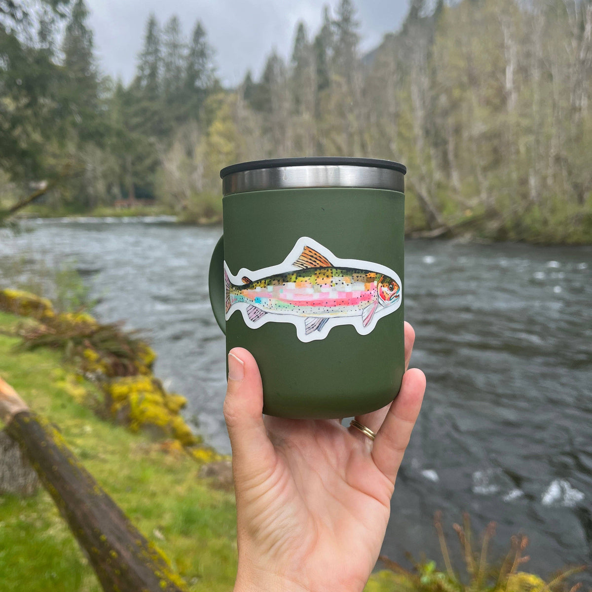 Rainbow Trout vinyl sticker