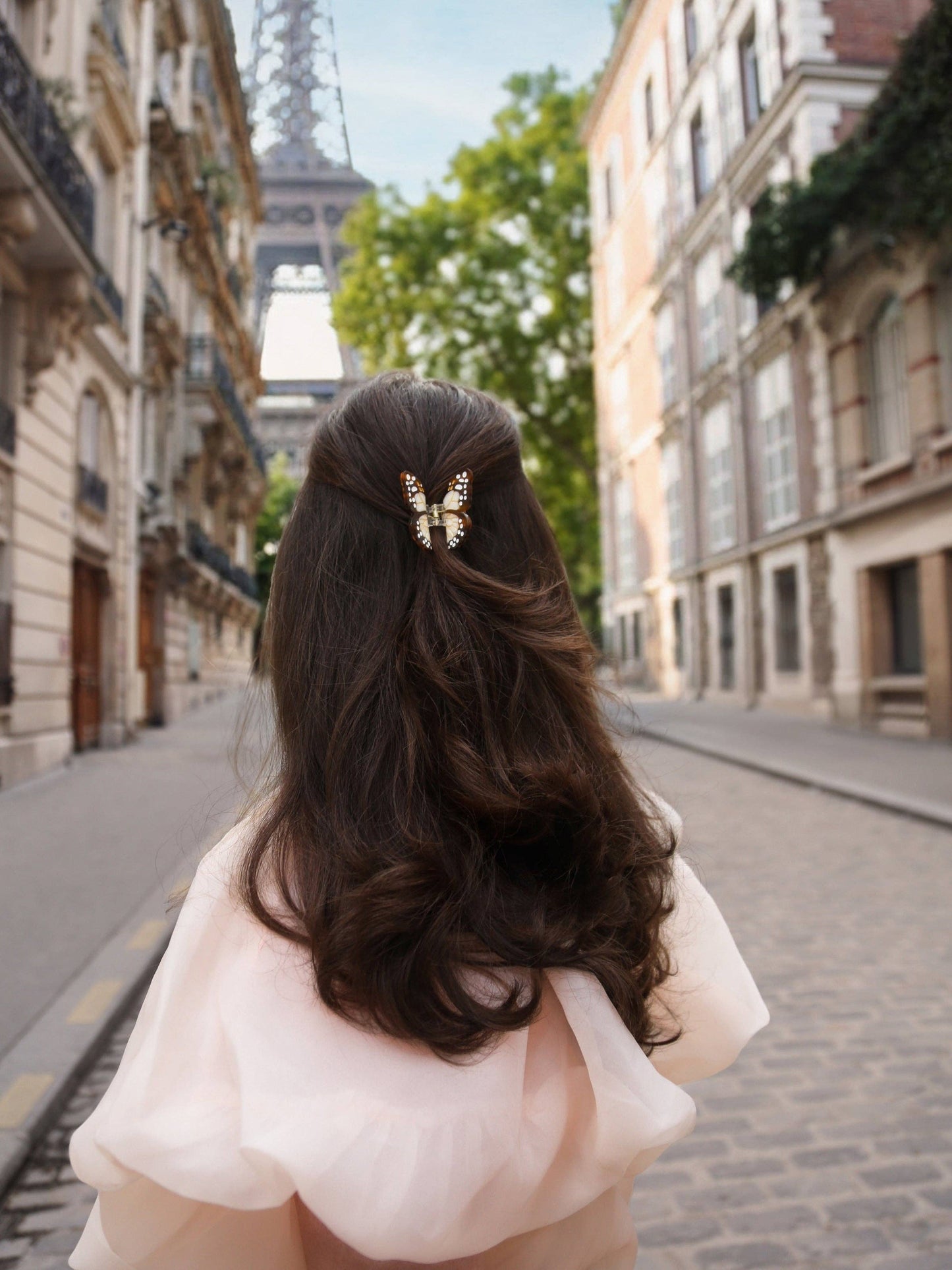 Hand-painted Mini Boho Monarch Claw Hair Clip | Eco-Friendly