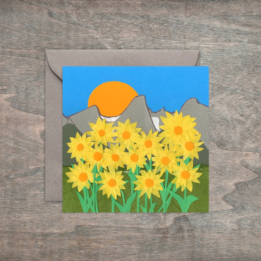 Teton Sunflower - Kris Batchelder Greeting Card