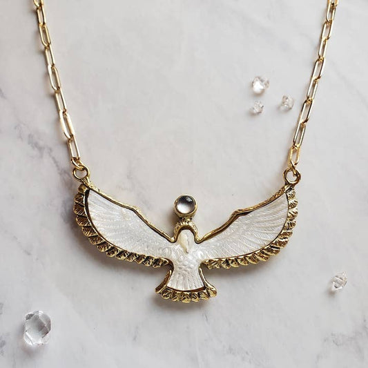 Soaring Spirit Bird Necklace | Shell | Eagle Hawk Dove