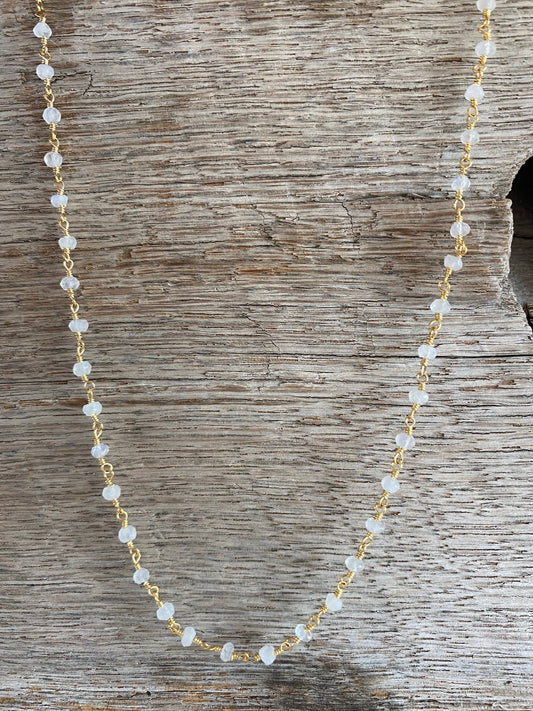 Beaded Moonstone Necklace