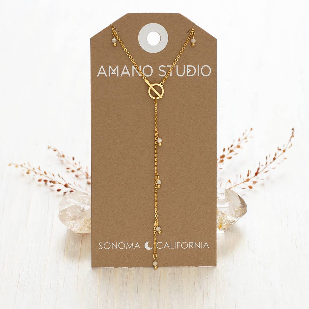 Beaded Lariat Necklace
