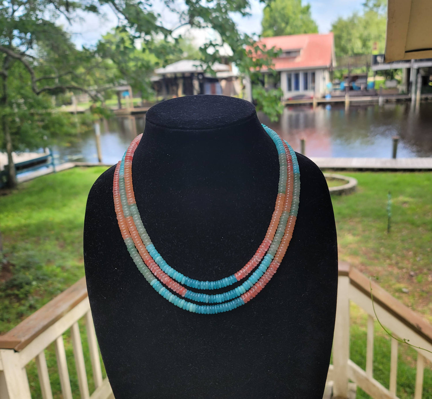 'Painted Desert' Navajo Necklace, Single Strand