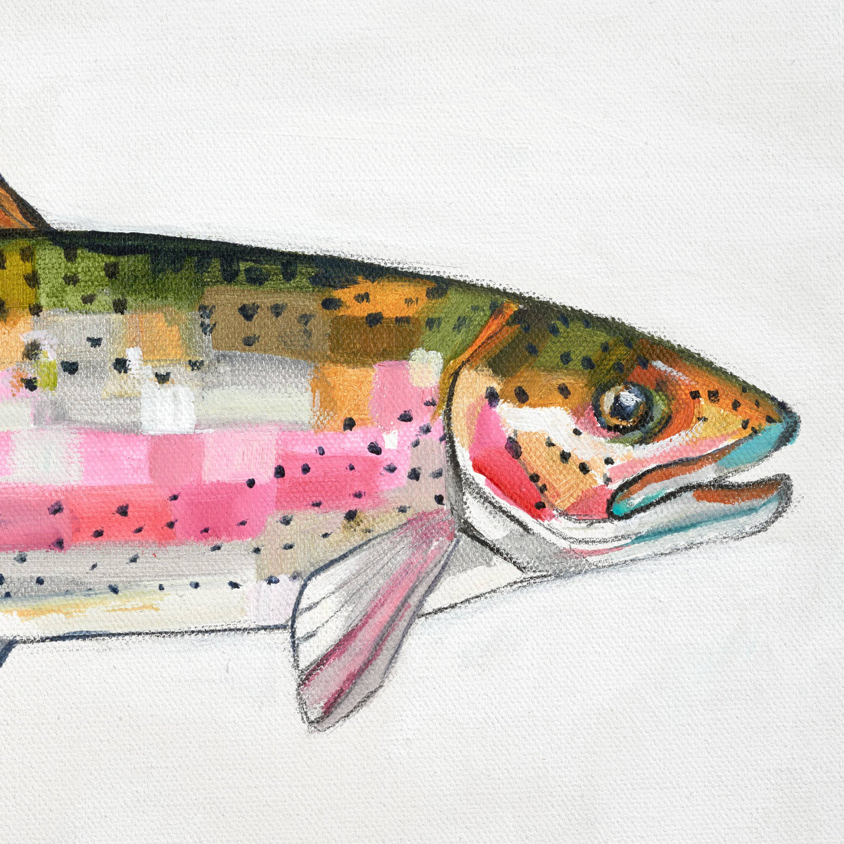 Rainbow Trout - archival ink print of original painting