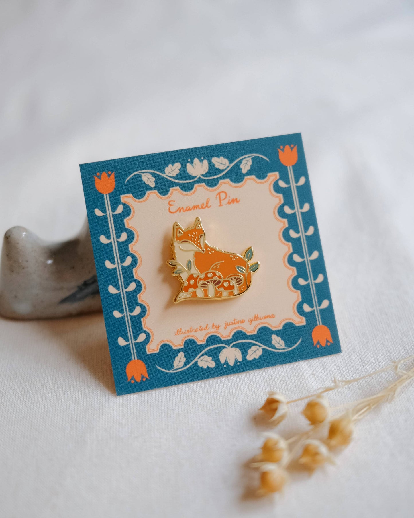 Fox in Forest Enamel Pin