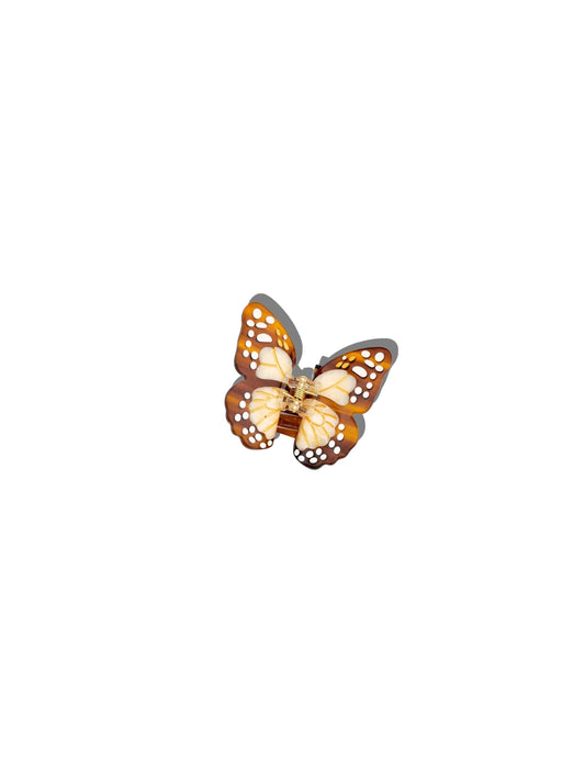 Hand-painted Mini Boho Monarch Claw Hair Clip | Eco-Friendly