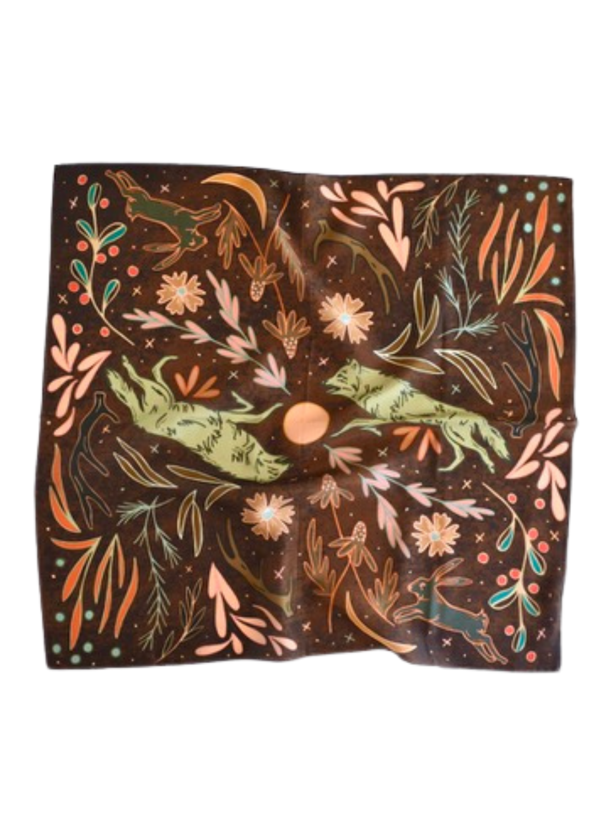 Moonlit Chase Silk Wild Rag Scarf