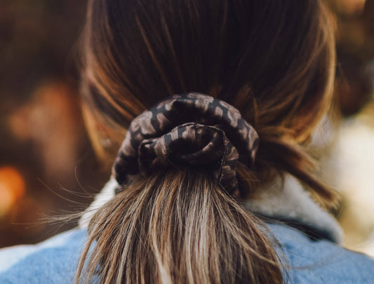 Western Saddle in Arena Brown Scrunchie Cowgirl Hair Accessory