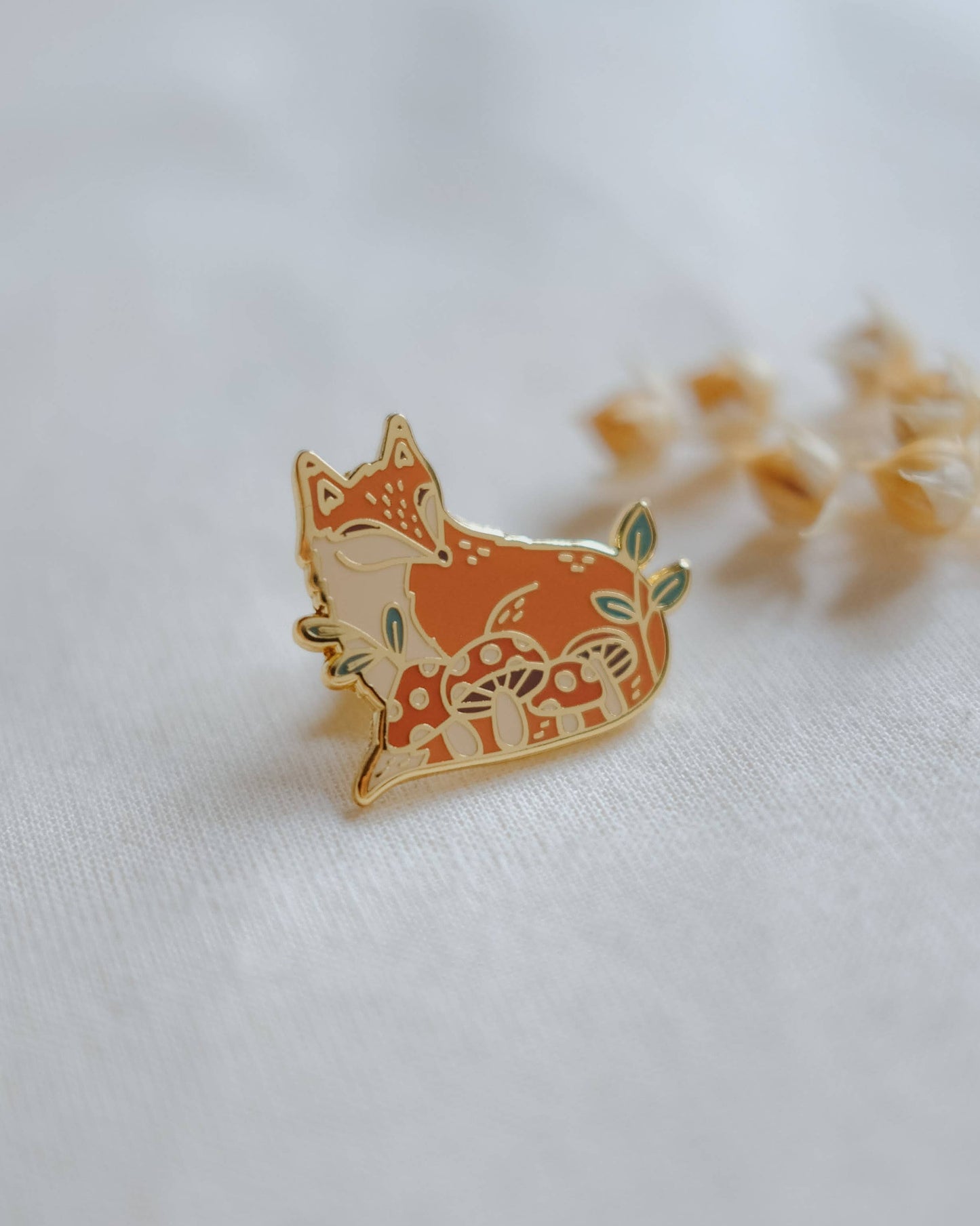 Fox in Forest Enamel Pin