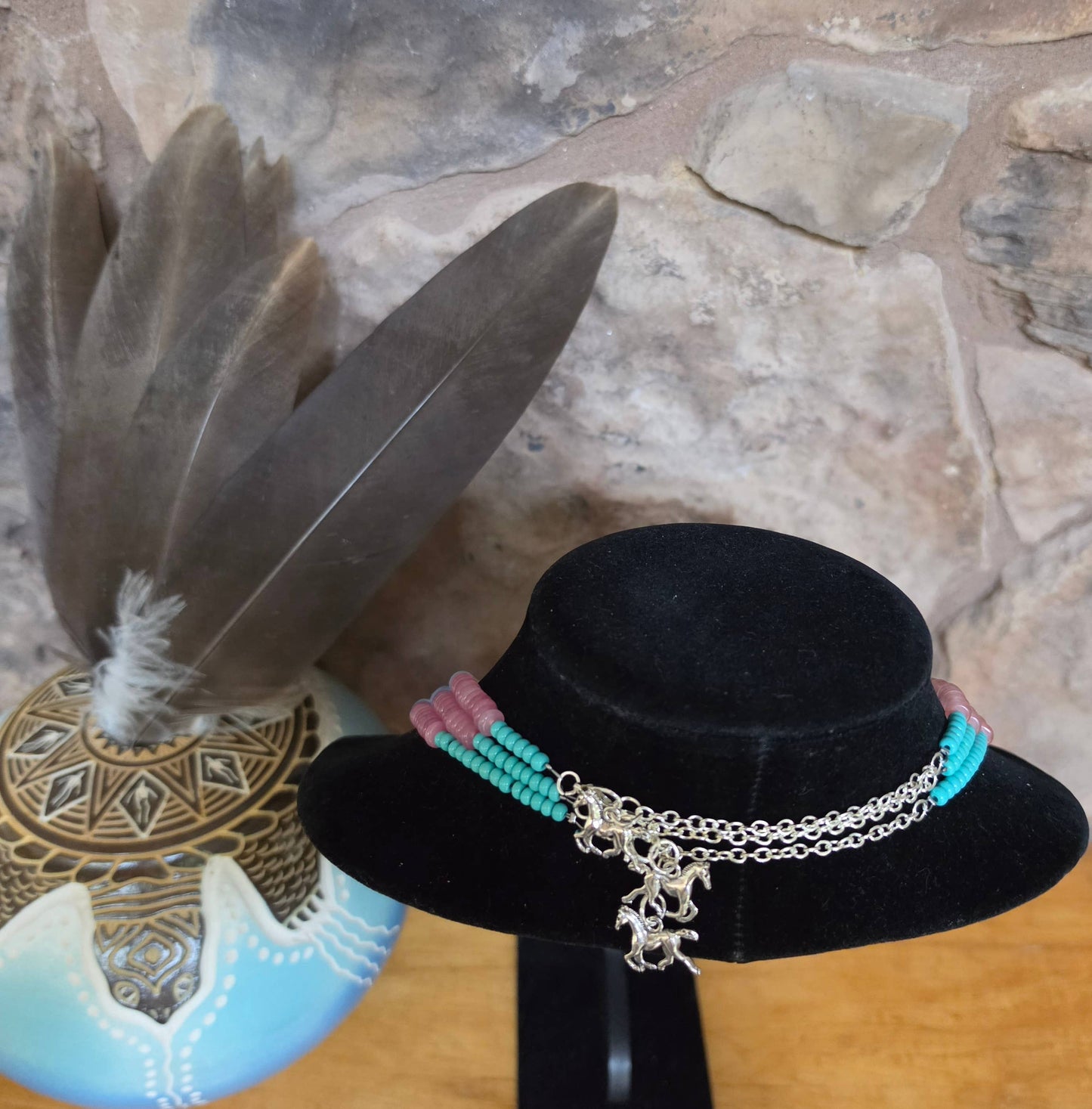 'Where Earth meets Sky' Navajo Necklace, Single Strand