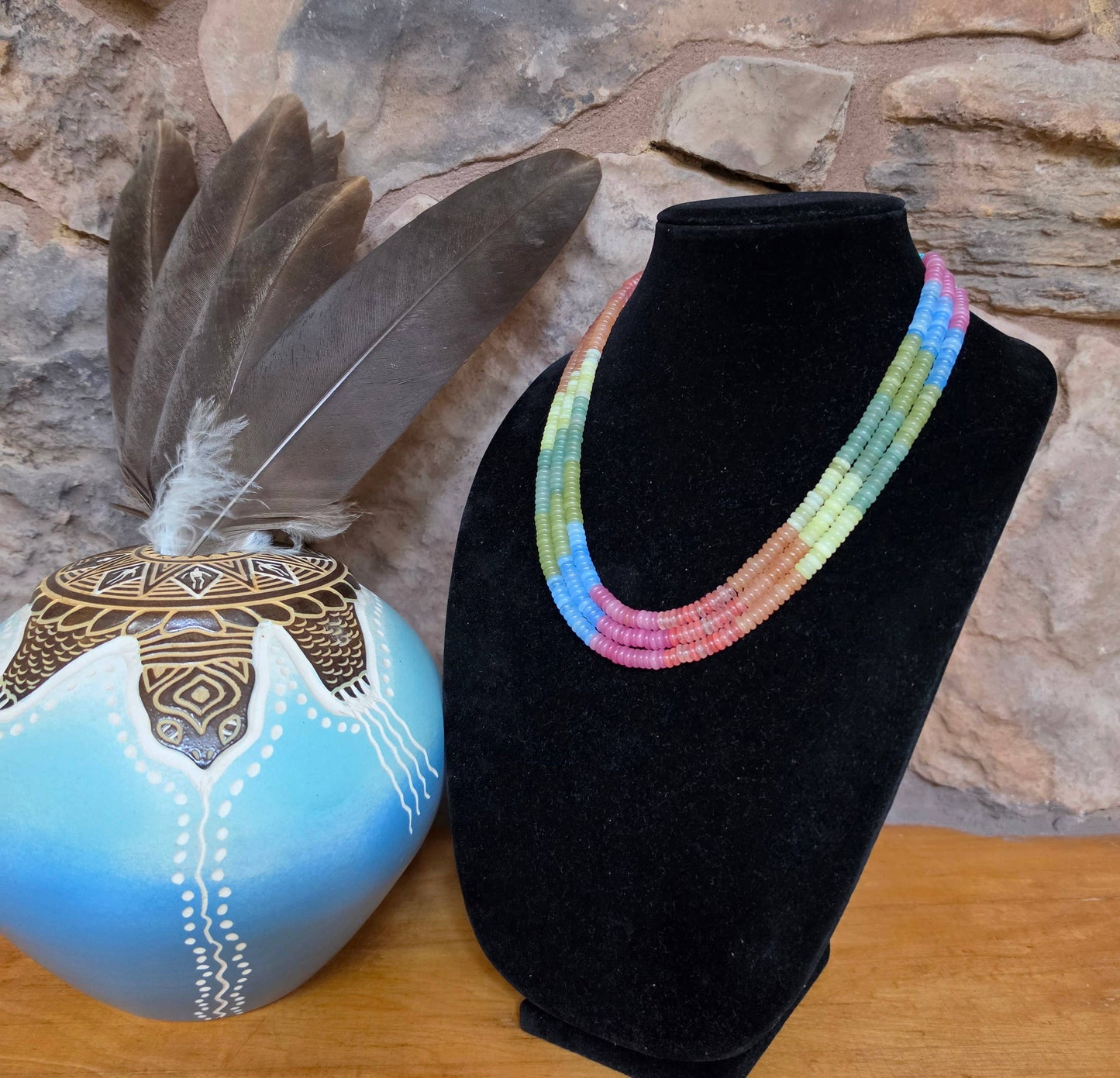 'Where Earth meets Sky' Navajo Necklace, Single Strand