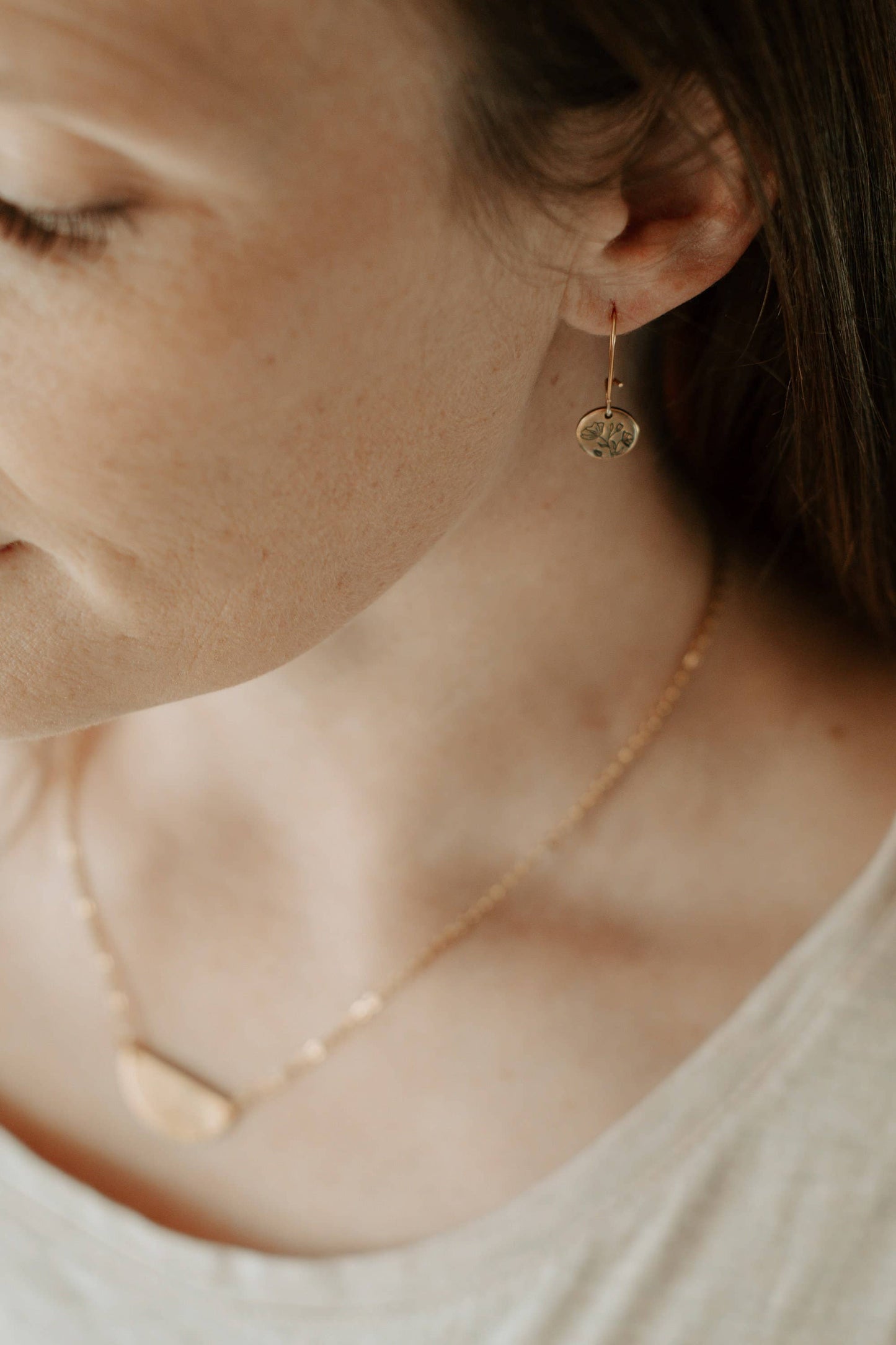 Wildflower Mountain Sky Semi-Circle Necklace