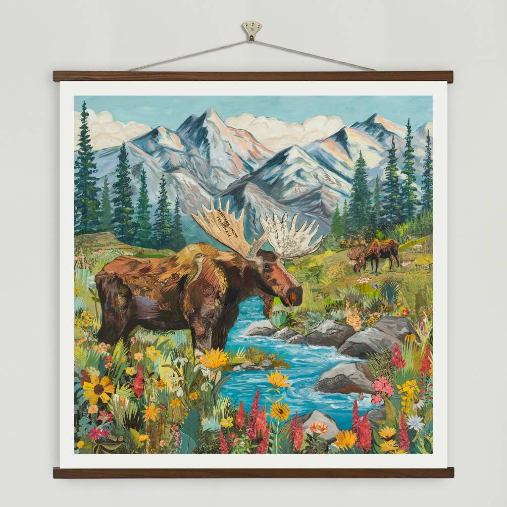 Art Print | Mountain Moose Wall Art | Alpine Brothers