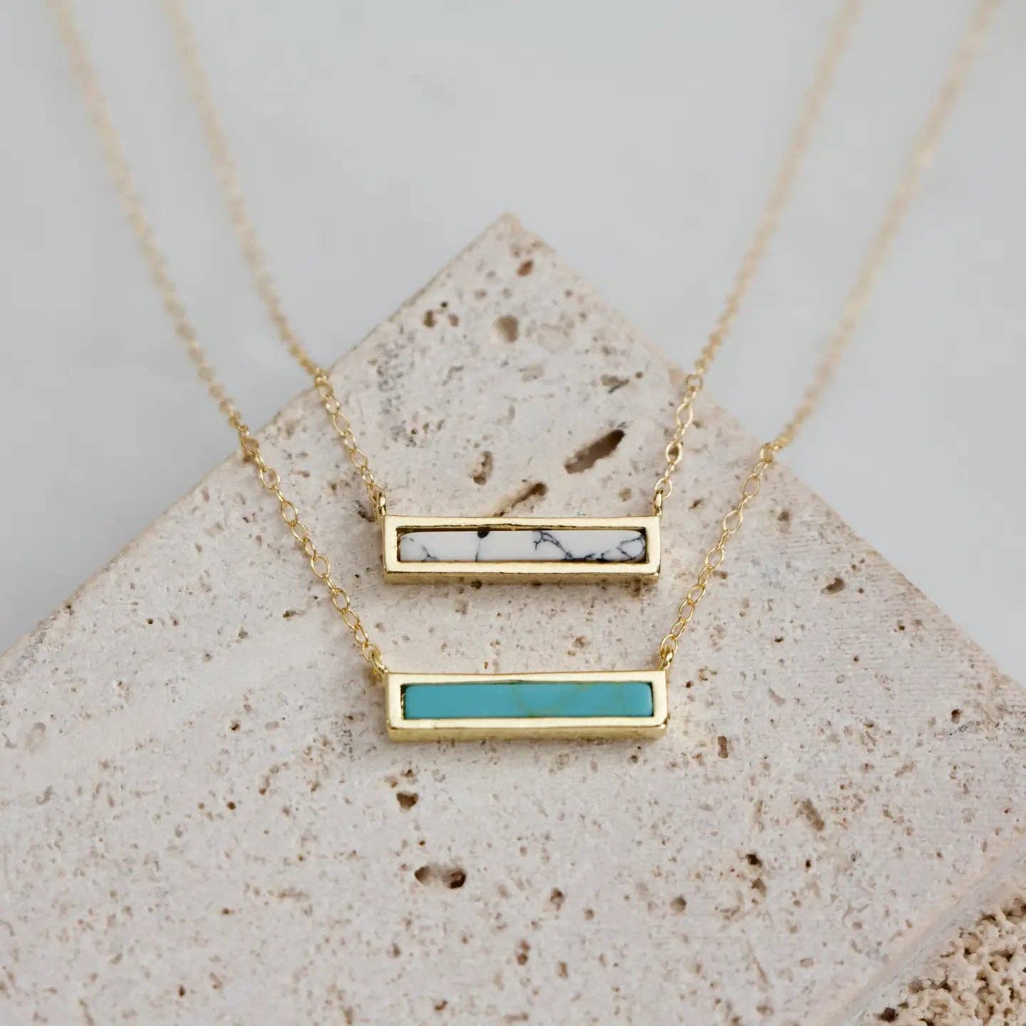 Mini Turquoise Bar Necklace