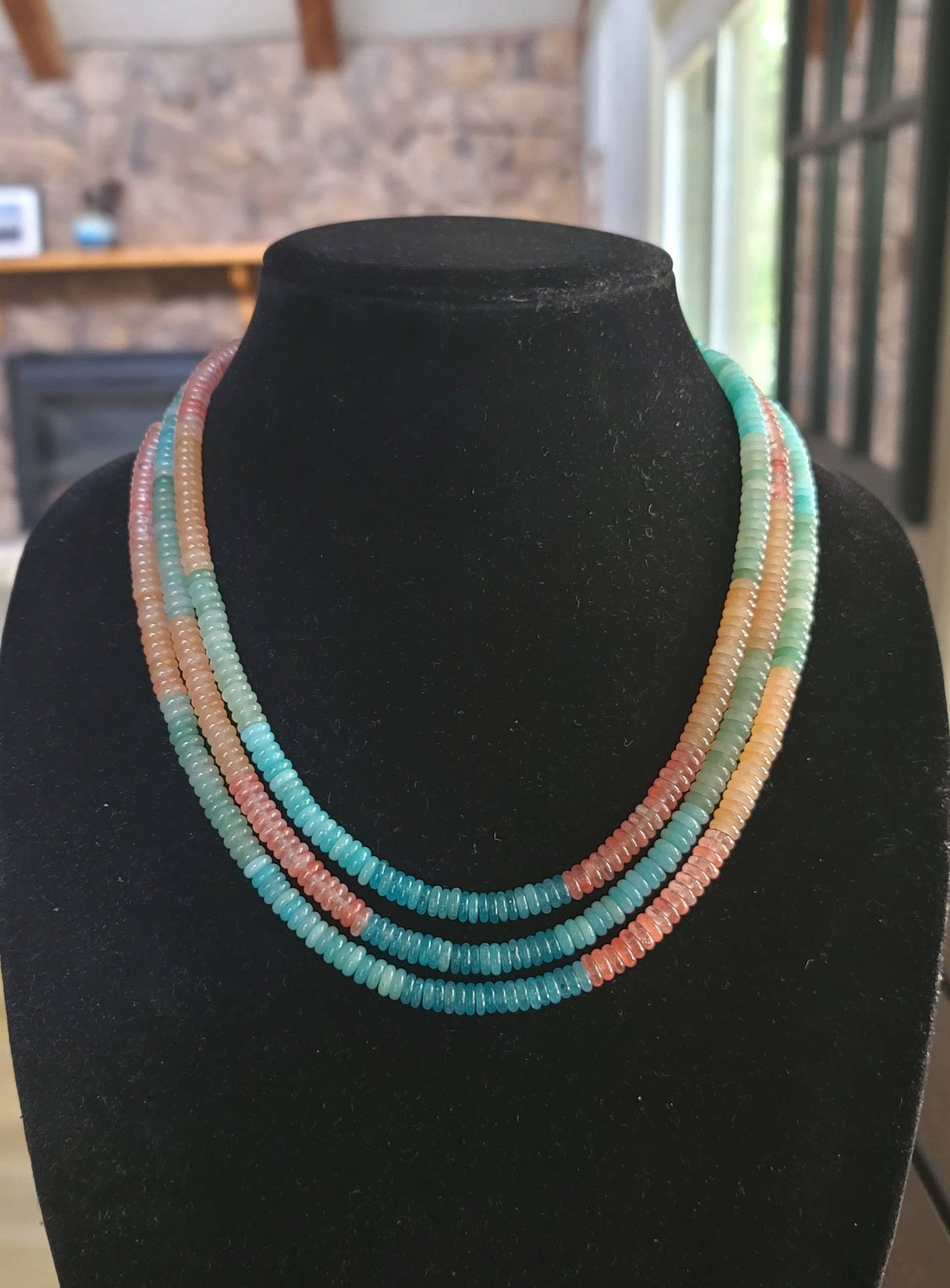 'Painted Desert' Navajo Necklace, Single Strand