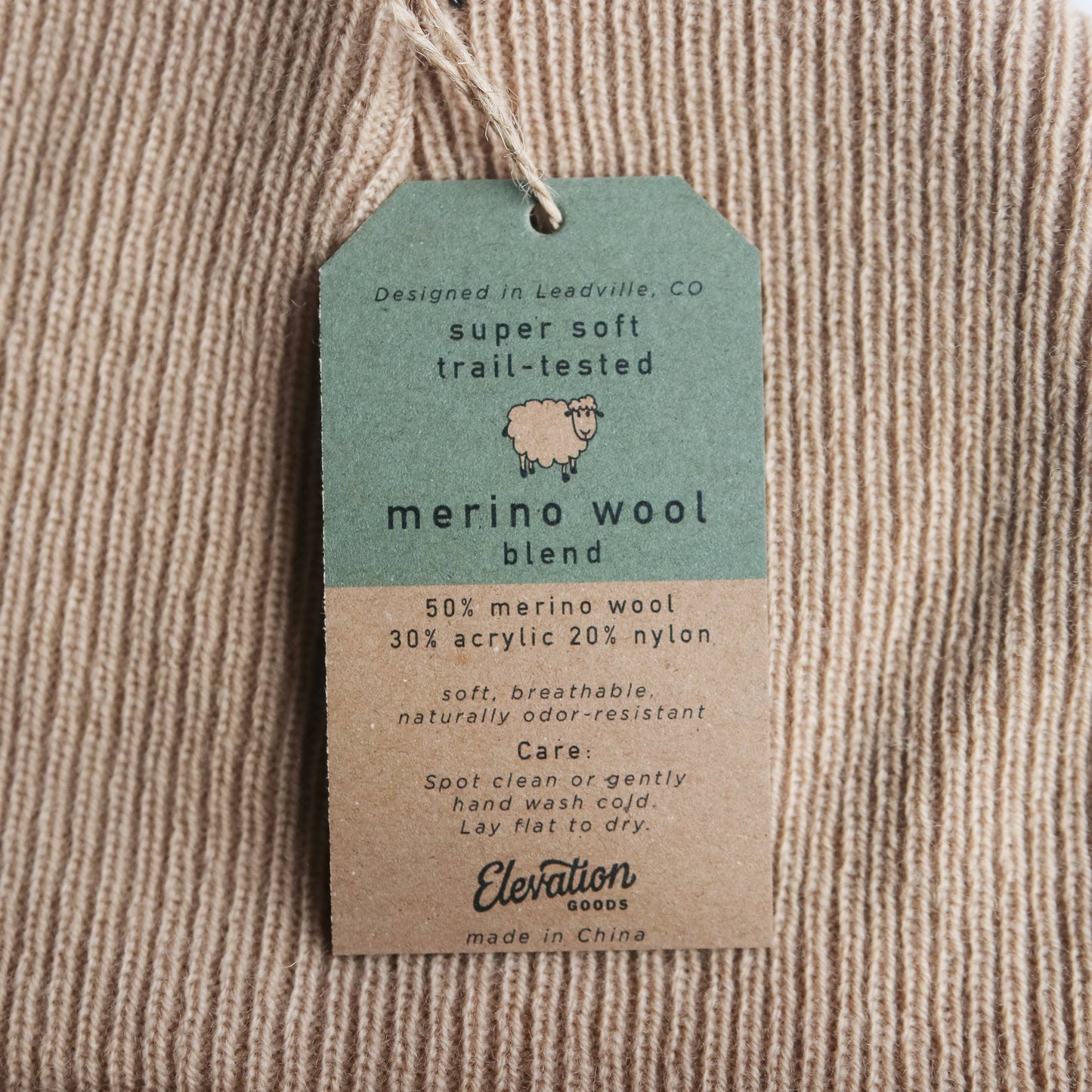 Merino wool Mountain Beanie | Tan