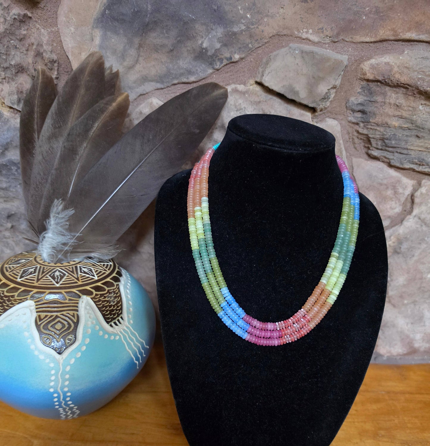 'Where Earth meets Sky' Navajo Necklace, Single Strand