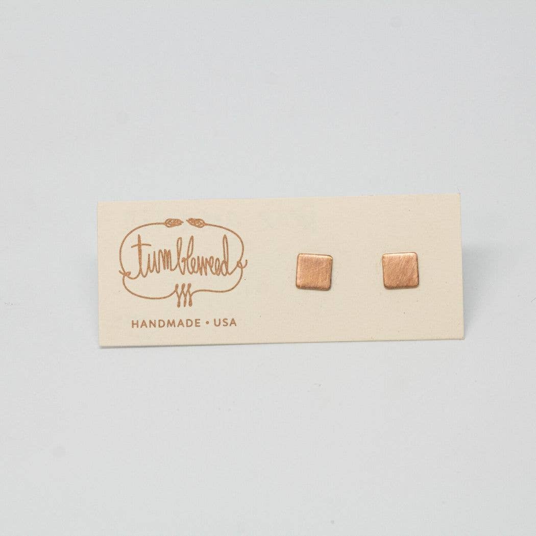 Square Studs in Sterling Silver