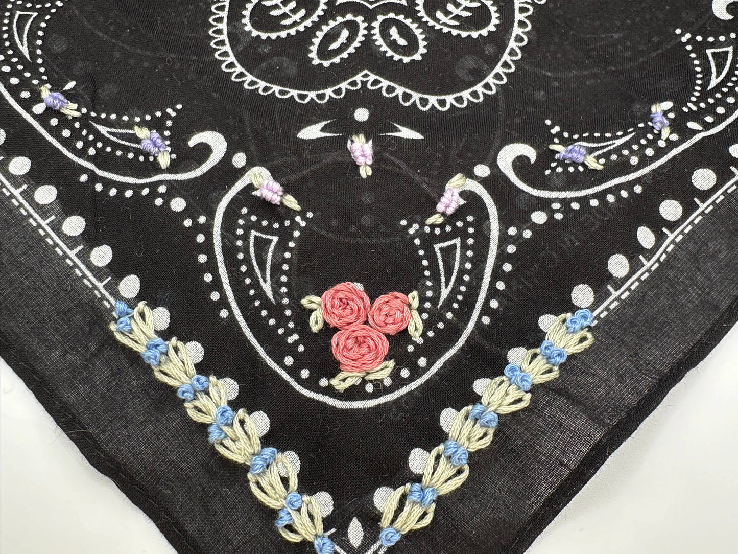 Hand Embroidered Bandana