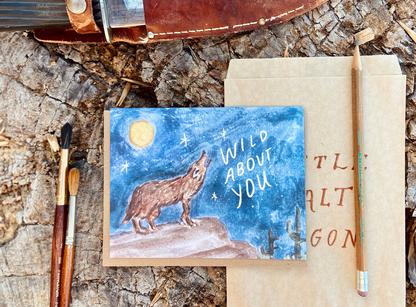 Wild About You Coyote Greeting Card