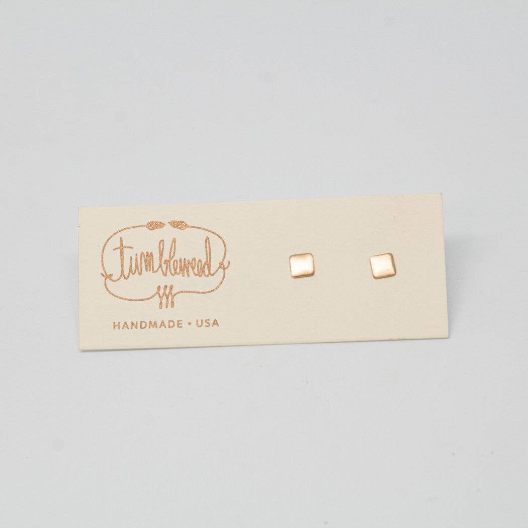 Square Studs in Sterling Silver