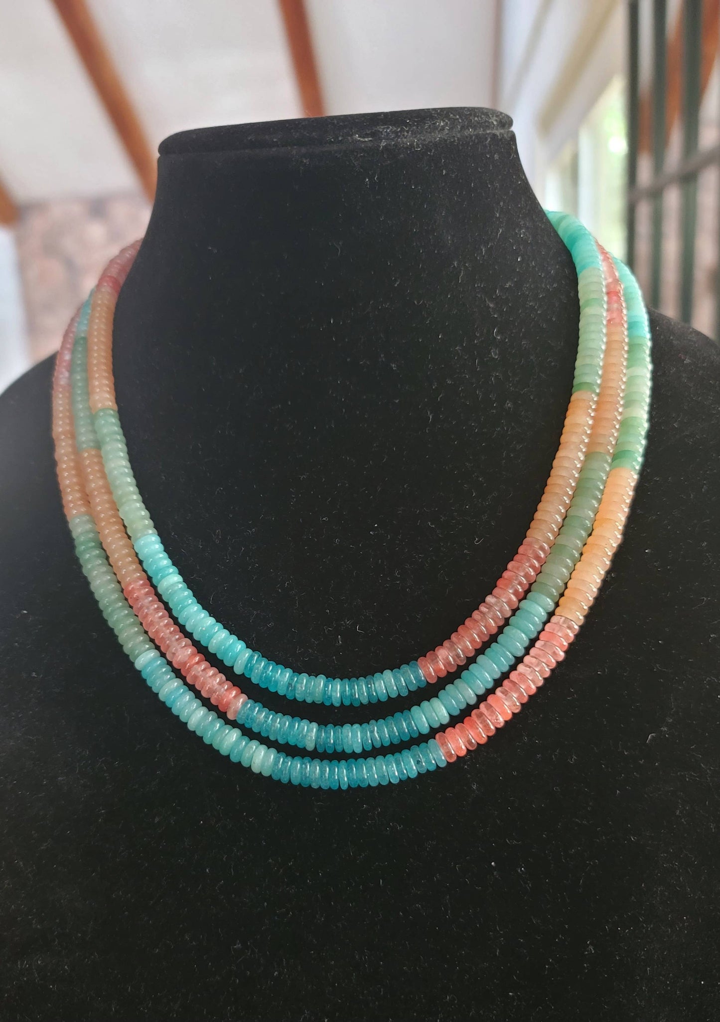 'Painted Desert' Navajo Necklace, Single Strand