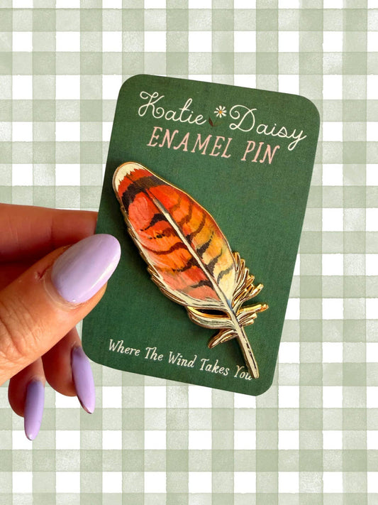 Feather Enamel Pin