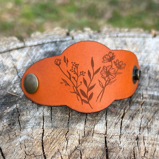 Leather Bandana Slide - Wildflower