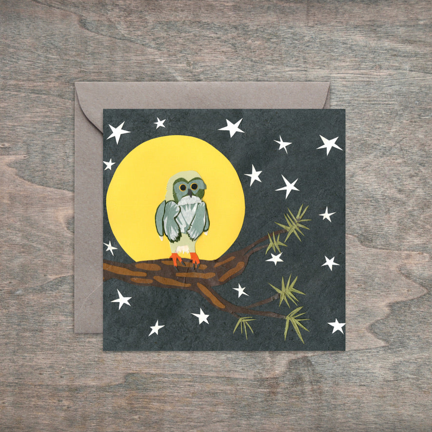 Full Moon Owl - Kris Batchelder Greeting Card