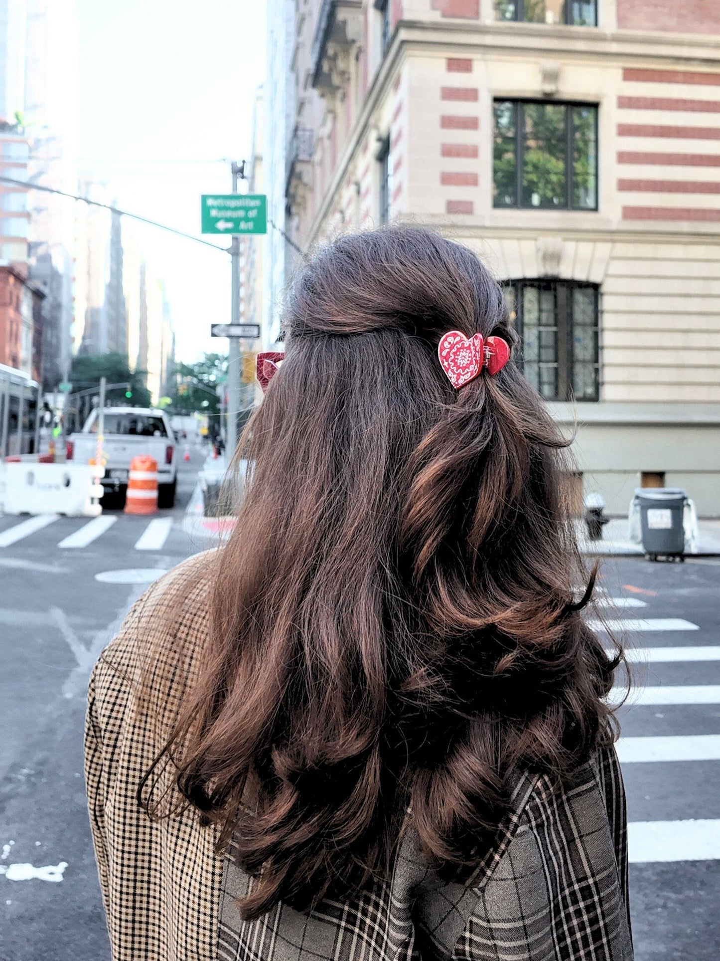 Hand-painted Mini Paisley Heart Claw Hair Clip | Eco-Friendly