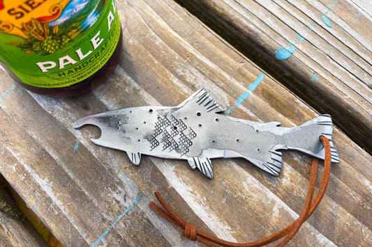 Trout Fish Steel Handheld Bottle Opener - Forged in USA