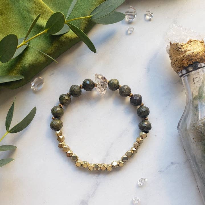 Epidote Diamond Manifestation Bracelet
