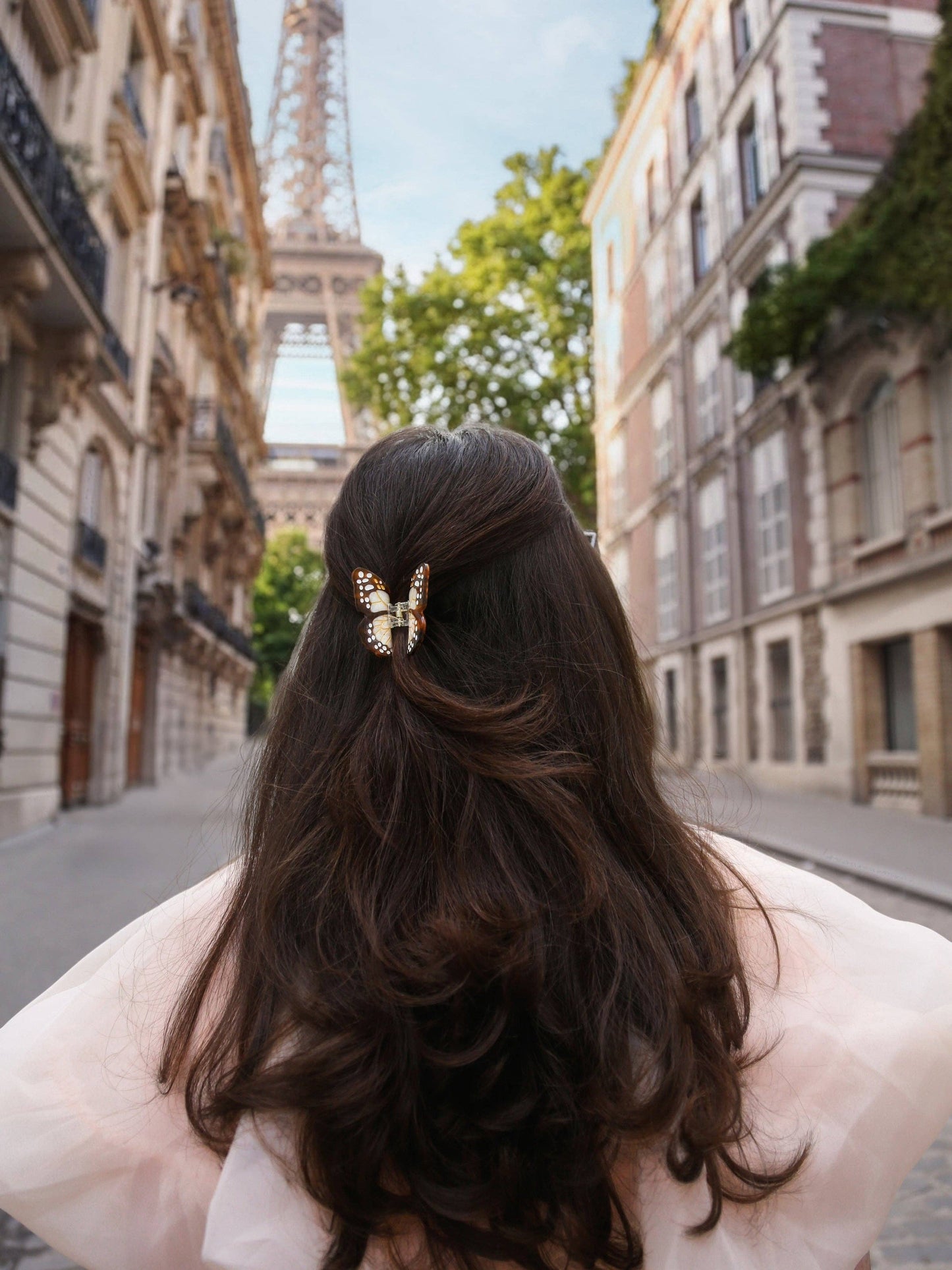Hand-painted Mini Boho Monarch Claw Hair Clip | Eco-Friendly