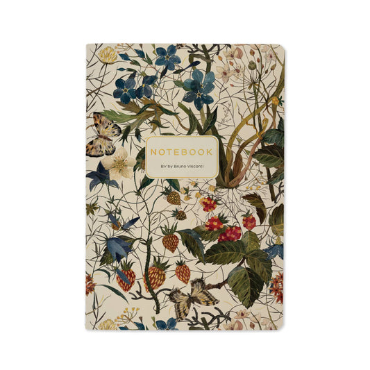 Forest Flowers on White Notebook