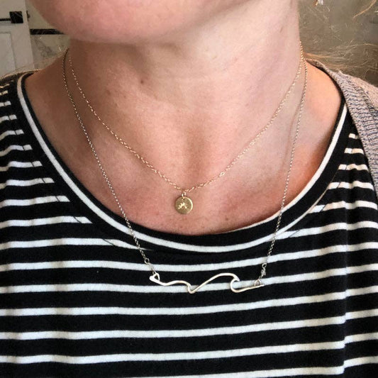 Hand Stamped Mini Coin Necklace