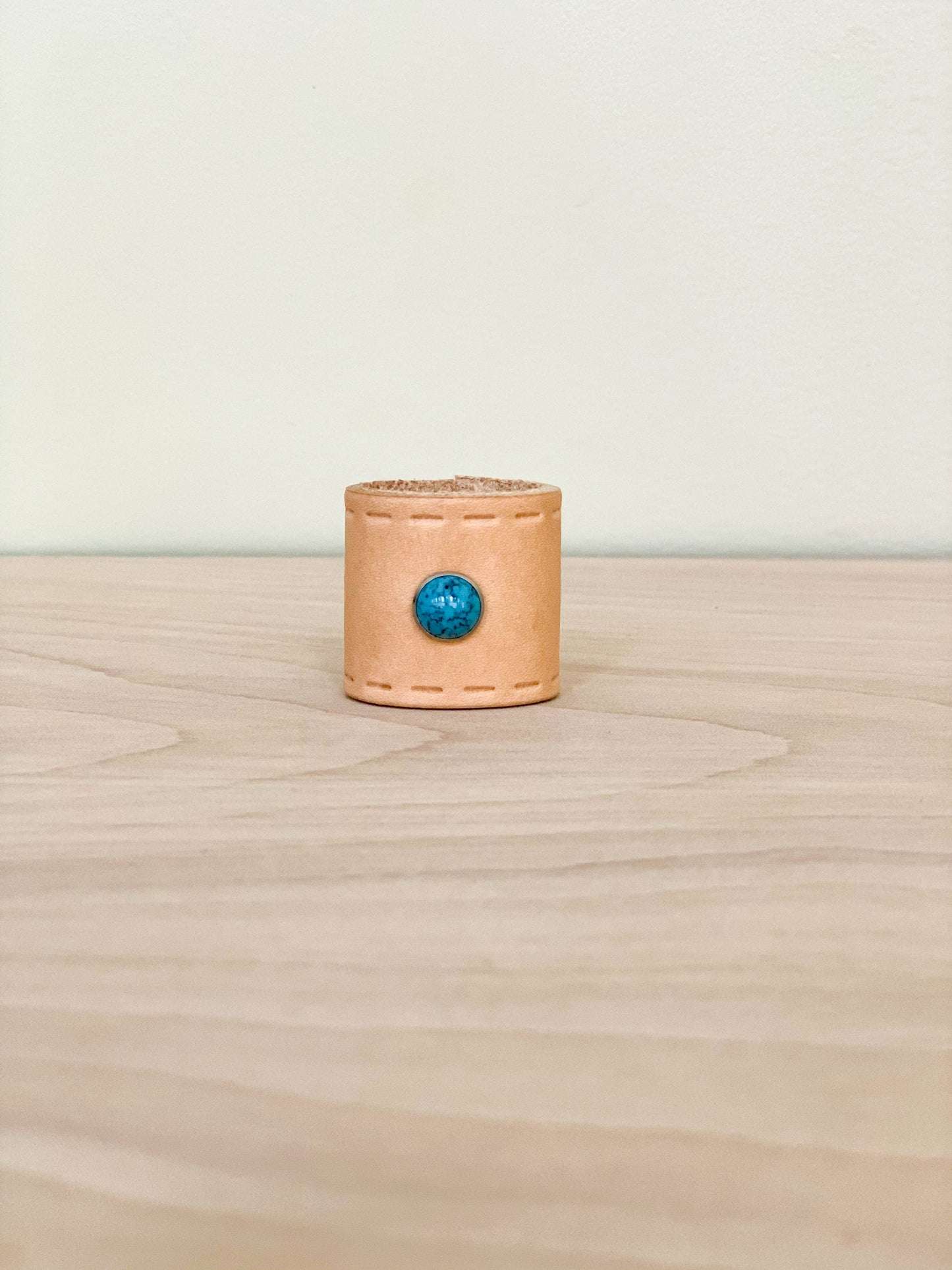 Leather Bandana Slide - Studded Dash - Scarf Ring