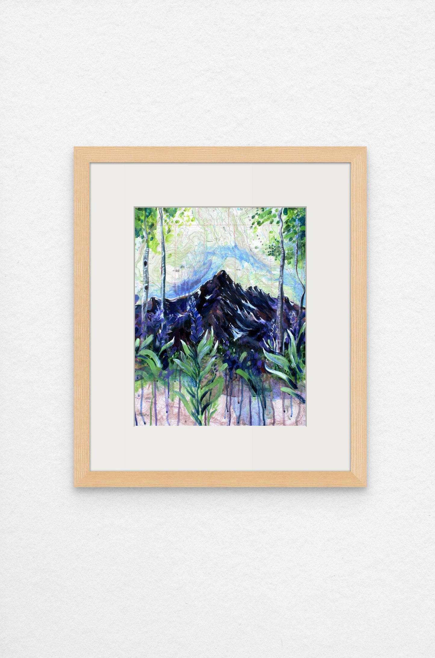 Mt. Sneffels Map Art Print - Hannah Wilson Art