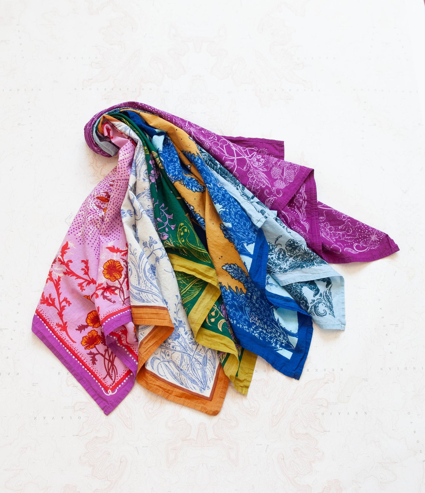 California Poppy Fair Trade Cotton Bandana Pink
