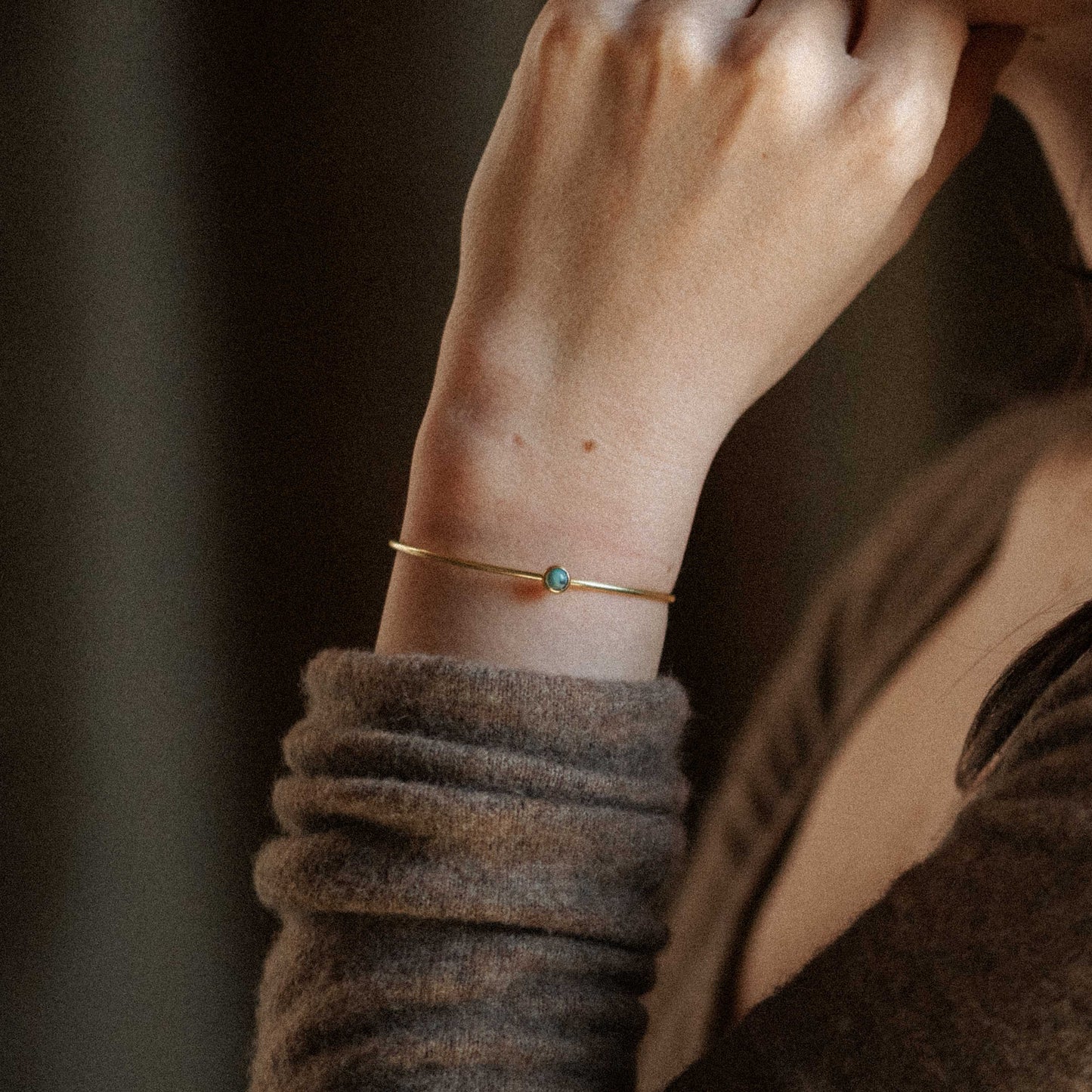 Hyalite Stacker Turquoise Bracelet