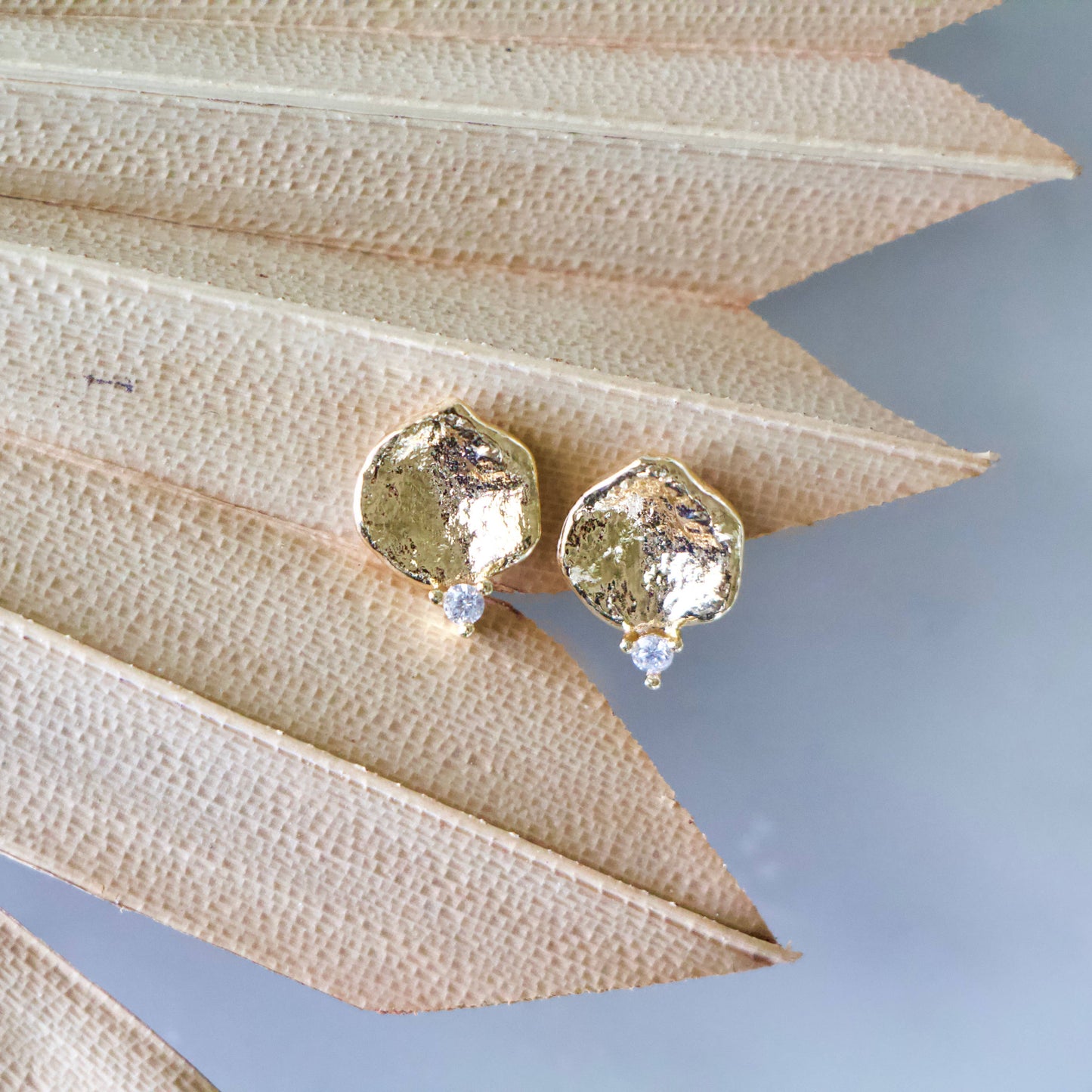 CZ Round Stud Earrings