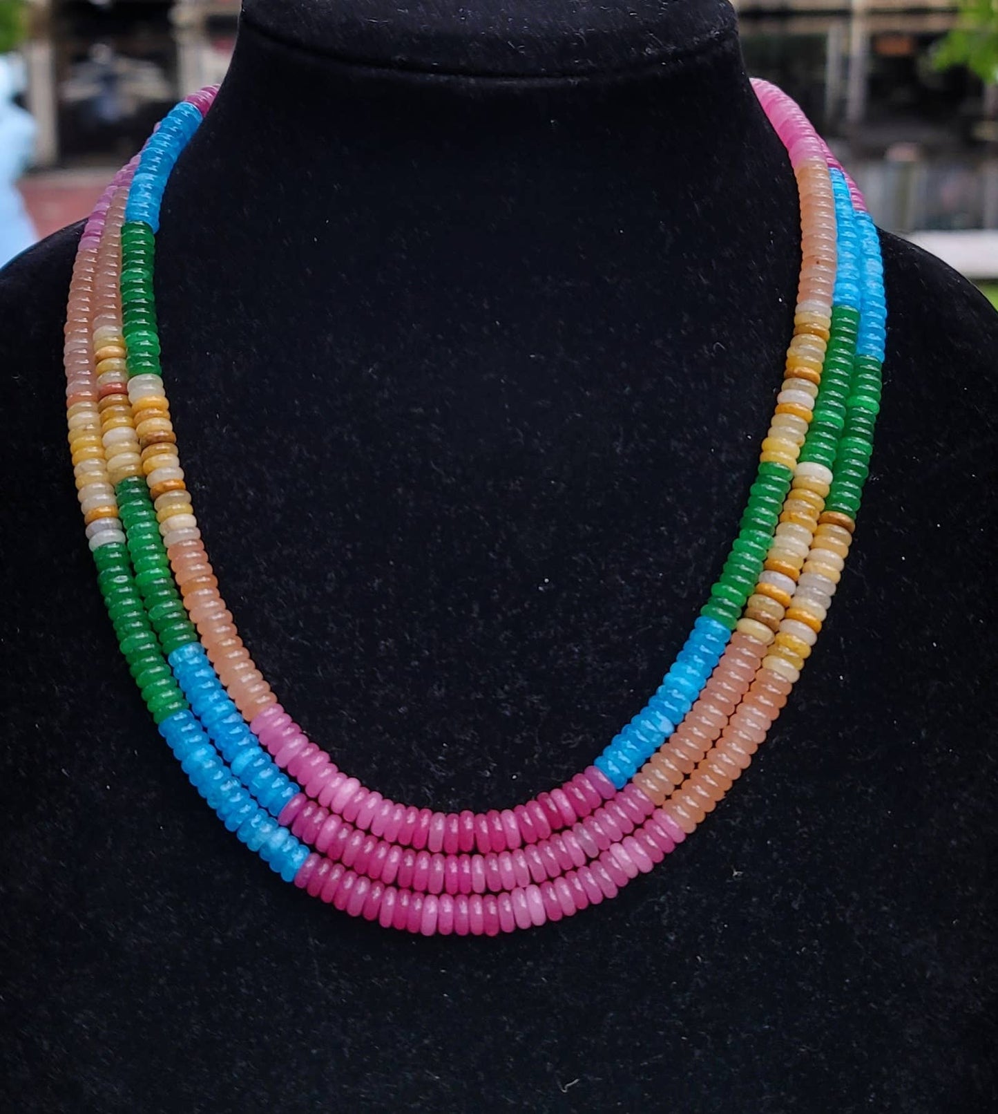 'Sedona' Navajo Made Necklace, Single Strand
