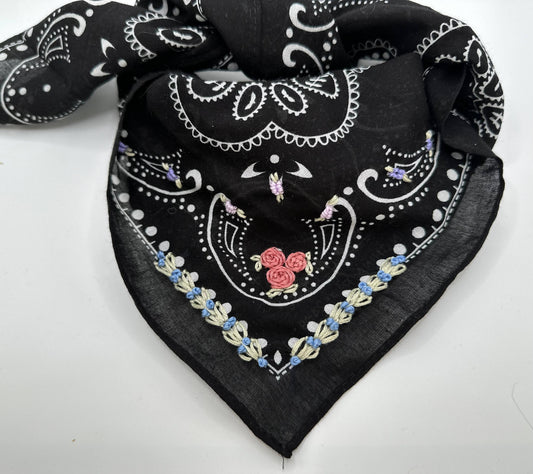 Hand Embroidered Bandana